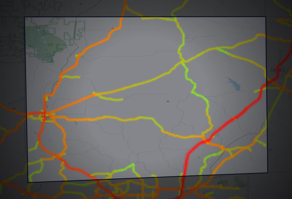 Traffic map of Jasper, Mississippi