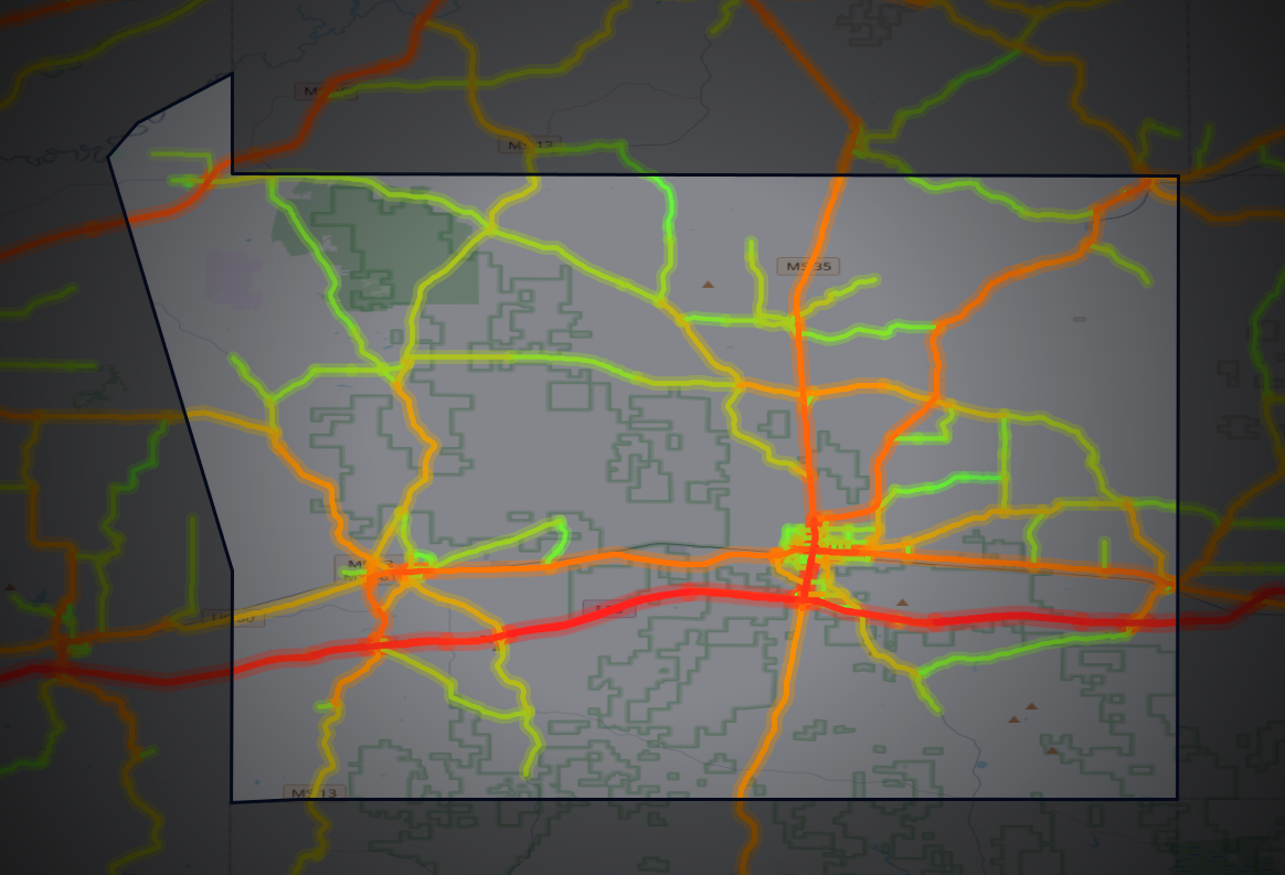Traffic map of Scott, Mississippi