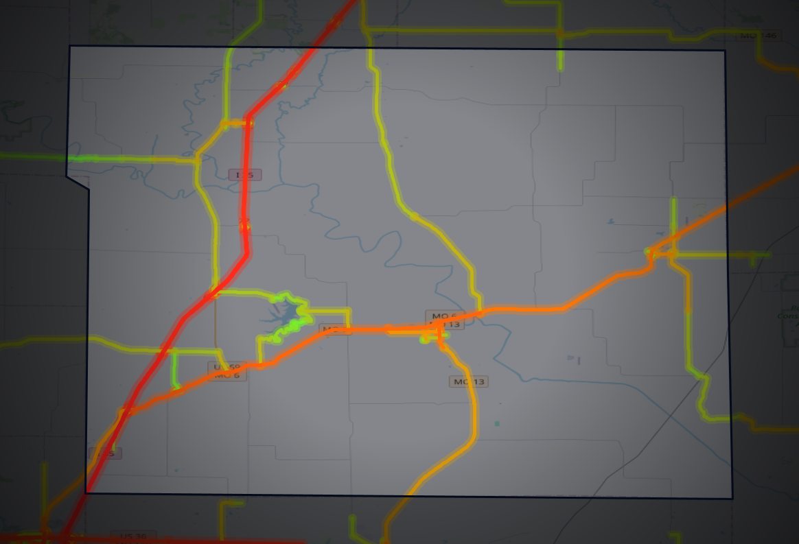 Traffic map of Daviess, Missouri