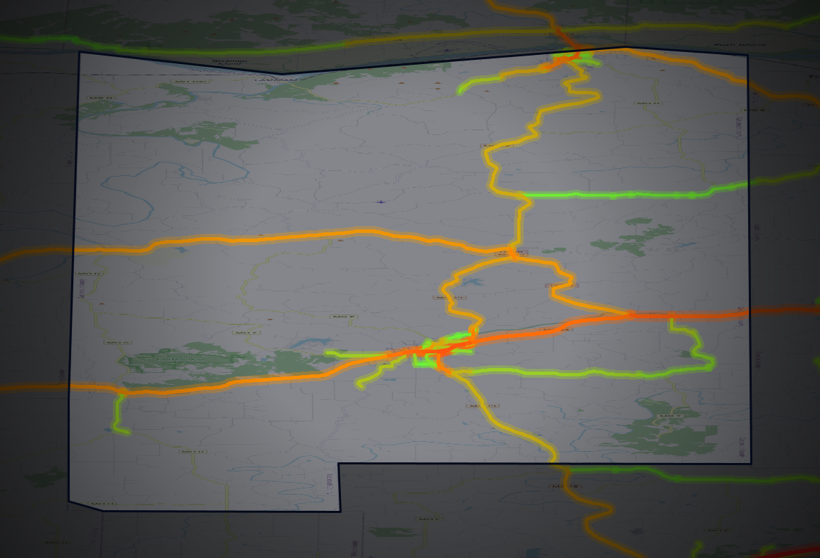 Traffic map of Gasconade, Missouri