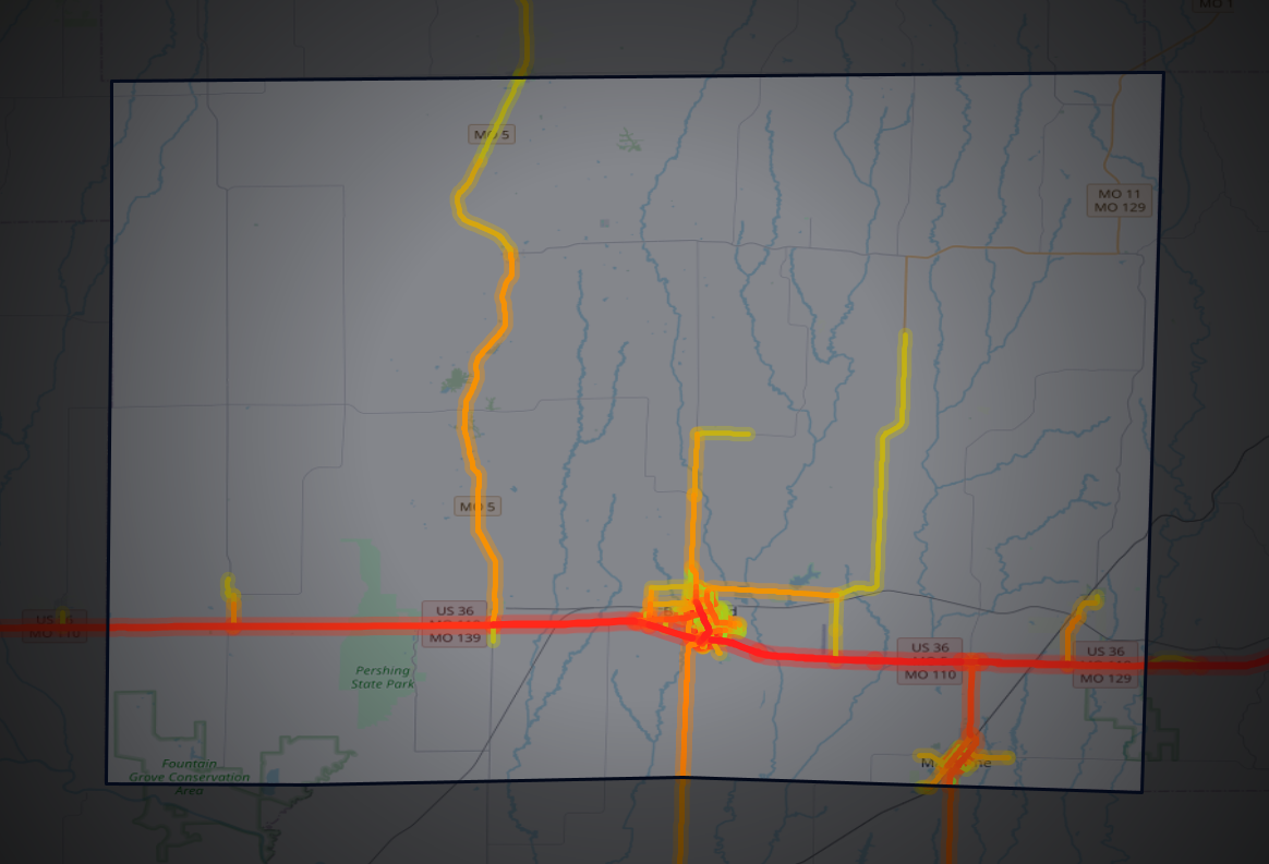 Traffic map of Linn, Missouri