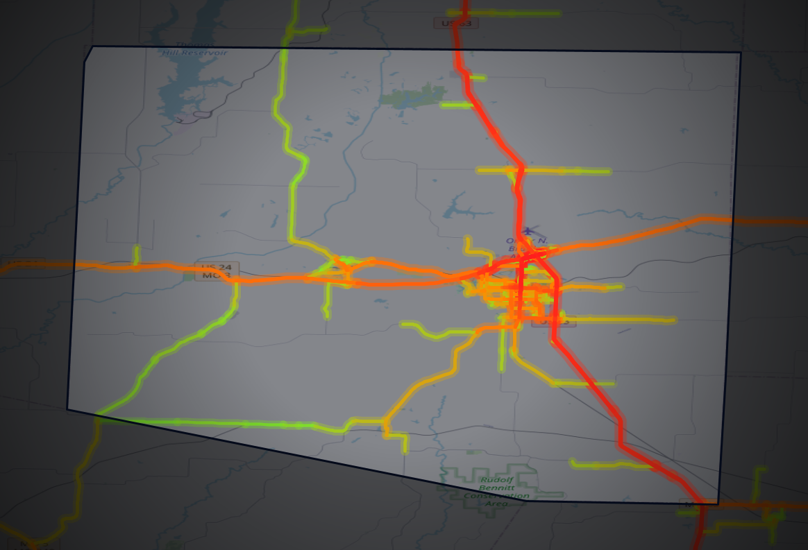 Traffic map of Randolph, Missouri