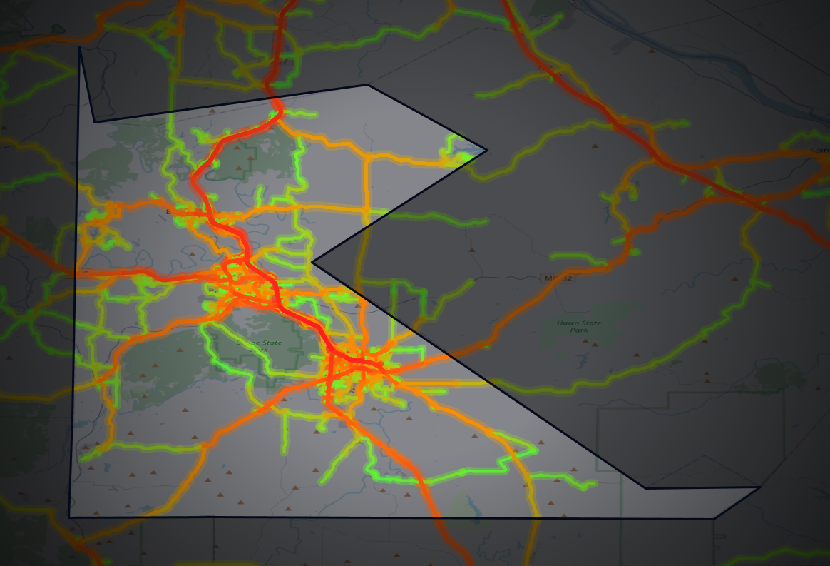 Traffic map of St. Francois, Missouri