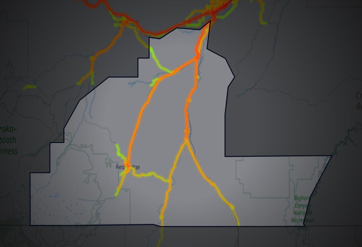 Traffic map of Carbon, Montana