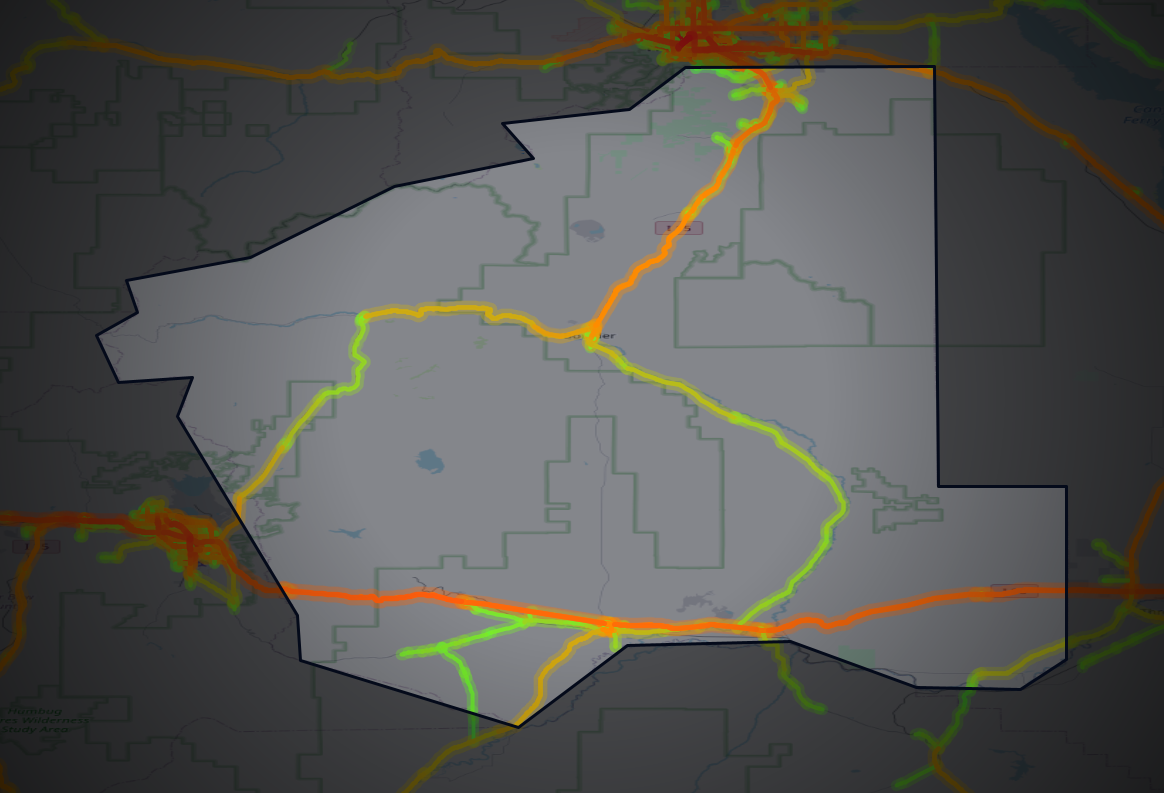 Traffic map of Jefferson, Montana
