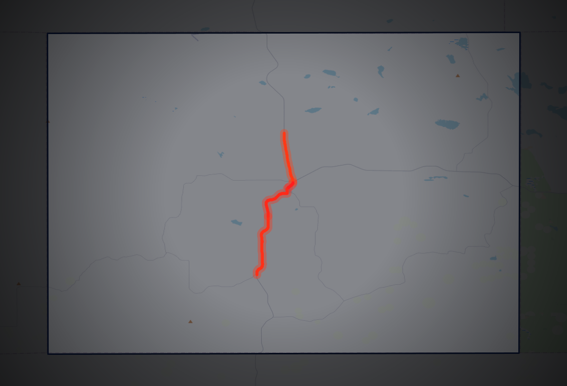 Traffic map of Arthur, Nebraska