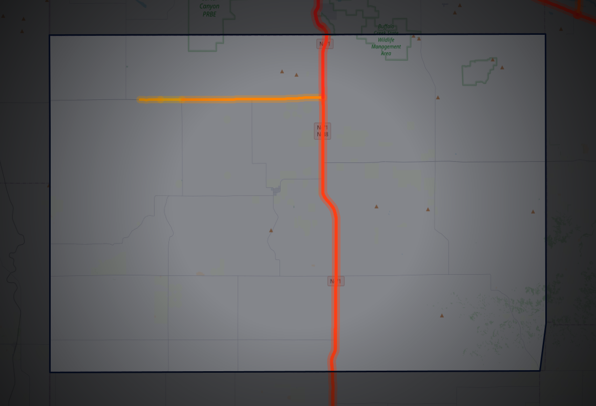 Traffic map of Banner, Nebraska