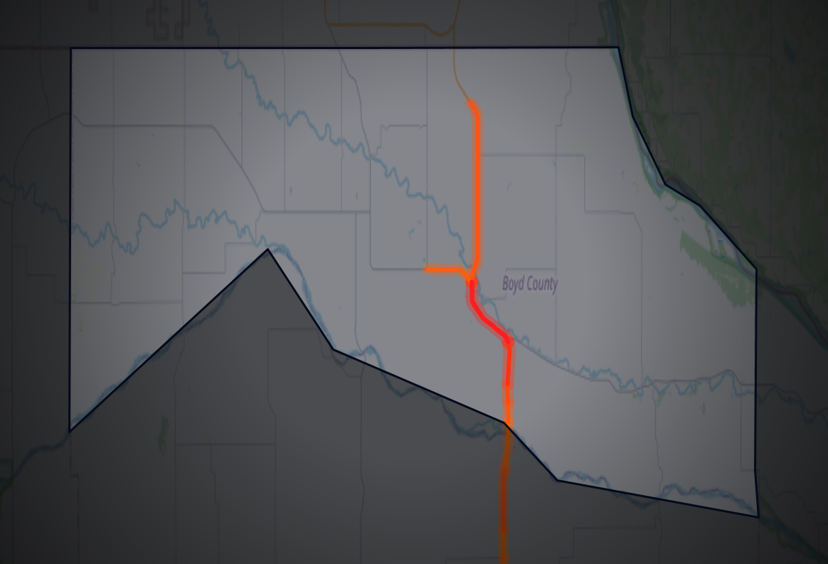 Traffic map of Boyd, Nebraska