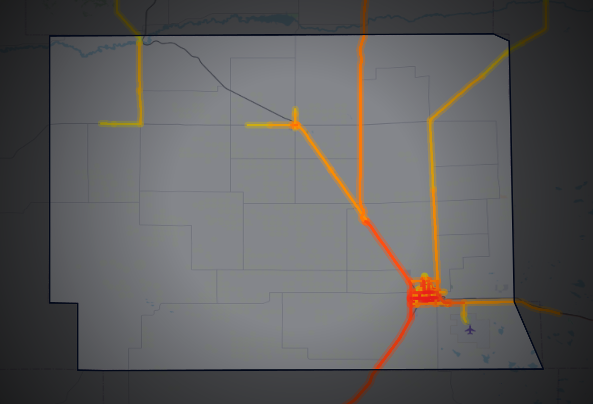 Traffic map of Box Butte, Nebraska