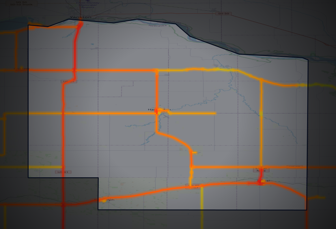 Traffic map of Cedar, Nebraska