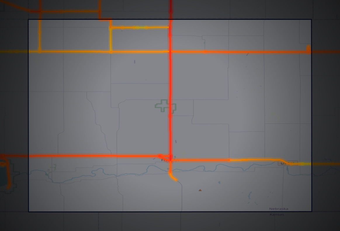 Traffic map of Franklin, Nebraska