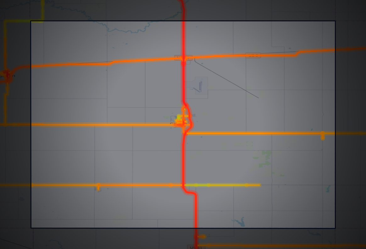 Traffic map of Fillmore, Nebraska