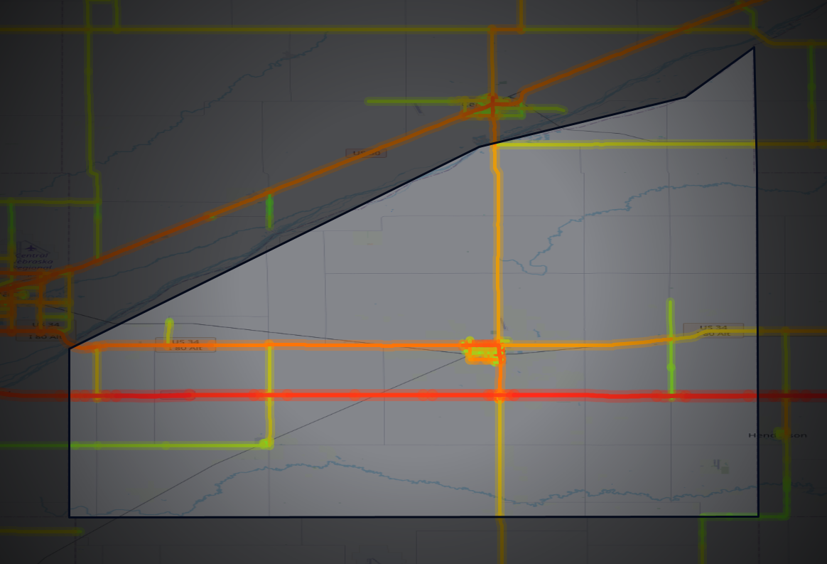 Traffic map of Hamilton, Nebraska