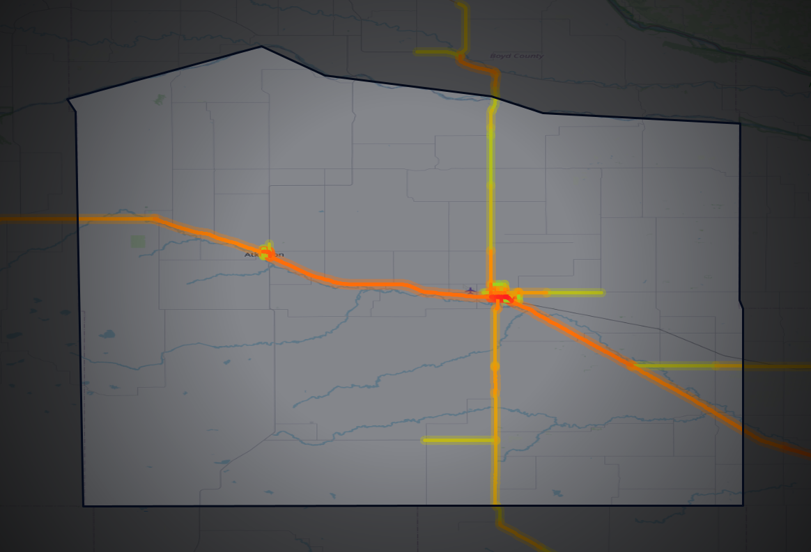 Traffic map of Holt, Nebraska
