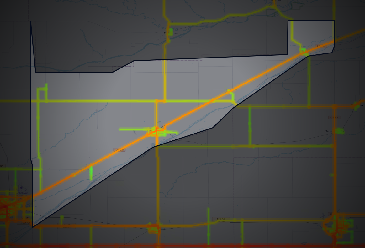 Traffic map of Merrick, Nebraska
