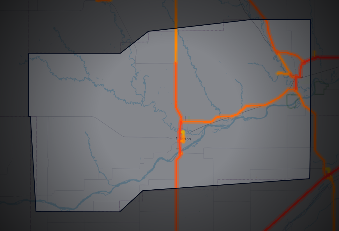 Traffic map of Nance, Nebraska