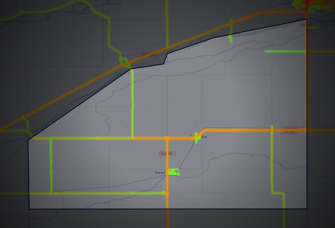 Traffic map of Polk, Nebraska