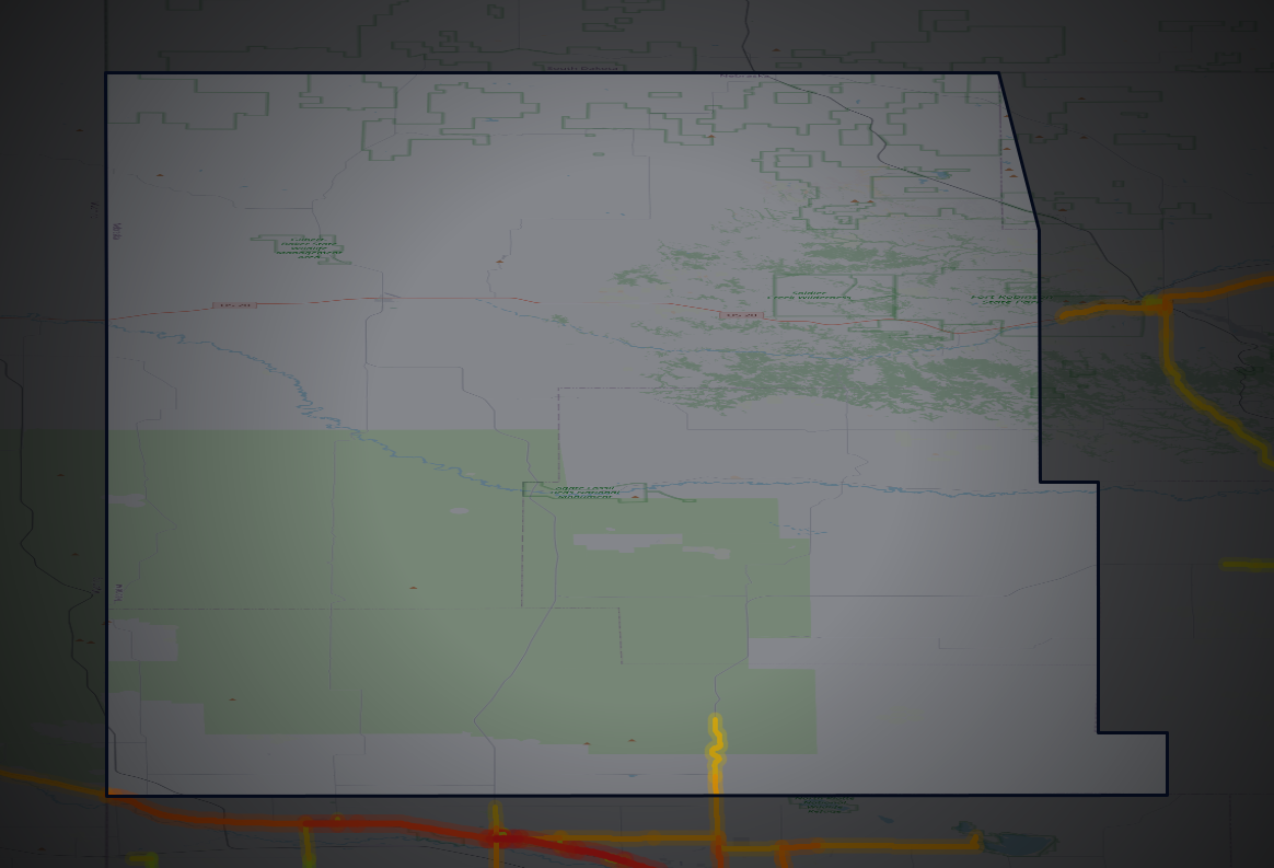 Traffic map of Sioux, Nebraska