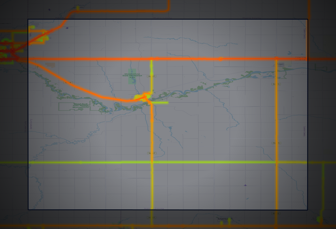 Traffic map of Stanton, Nebraska