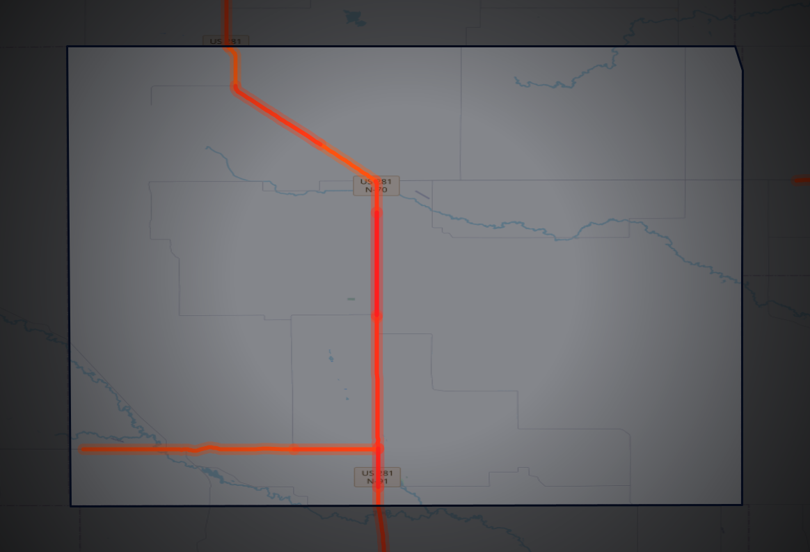 Traffic map of Wheeler, Nebraska