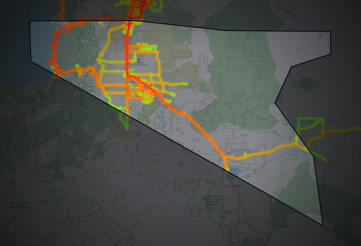 Traffic map of Douglas, Nevada