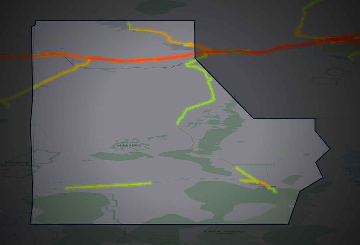 Traffic map of Eureka, Nevada