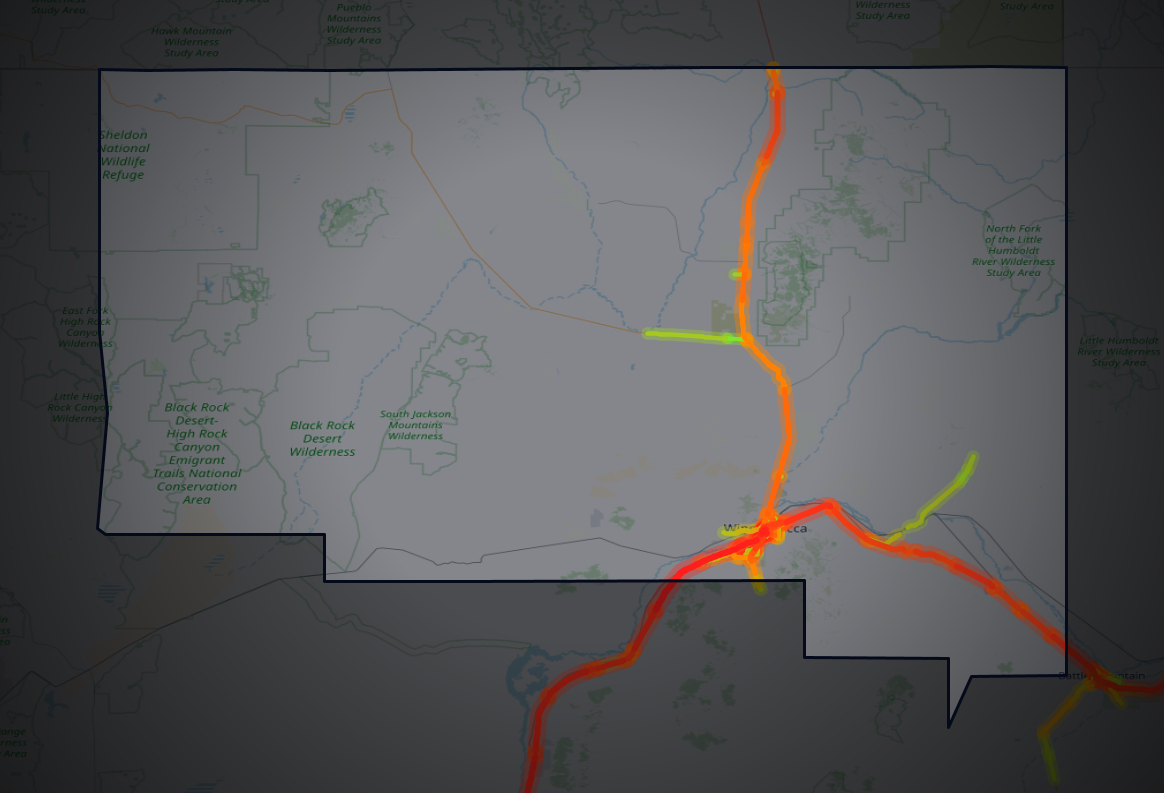 Traffic map of Humboldt, Nevada