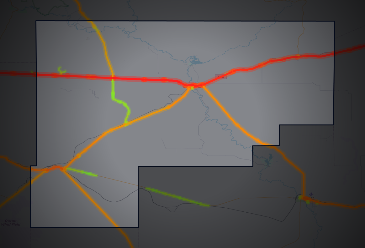 Traffic map of Guadalupe, New Mexico