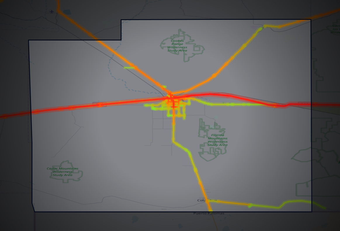 Traffic map of Luna, New Mexico