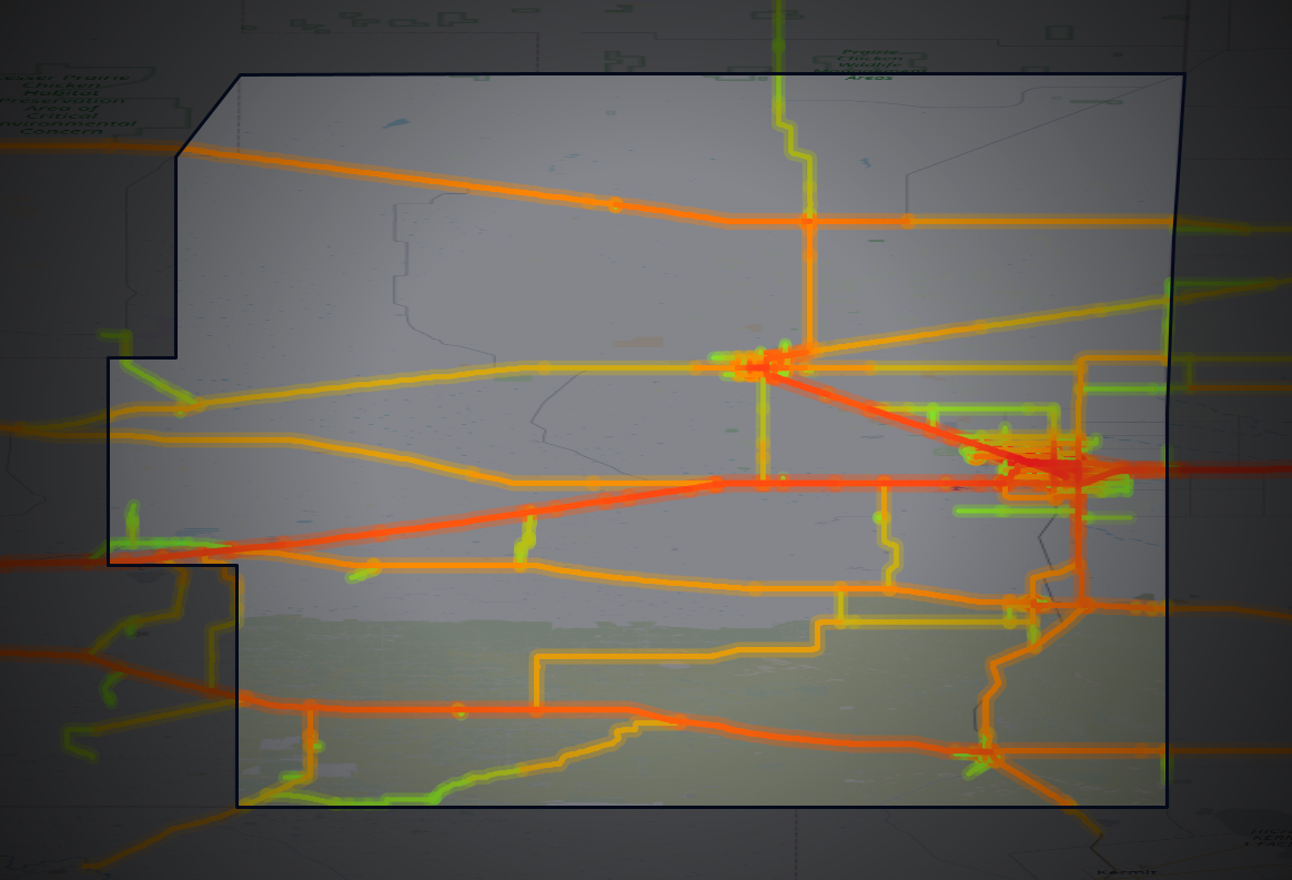 Traffic map of Lea, New Mexico