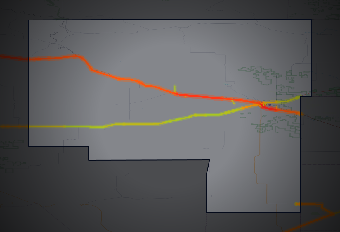 Traffic map of Union, New Mexico