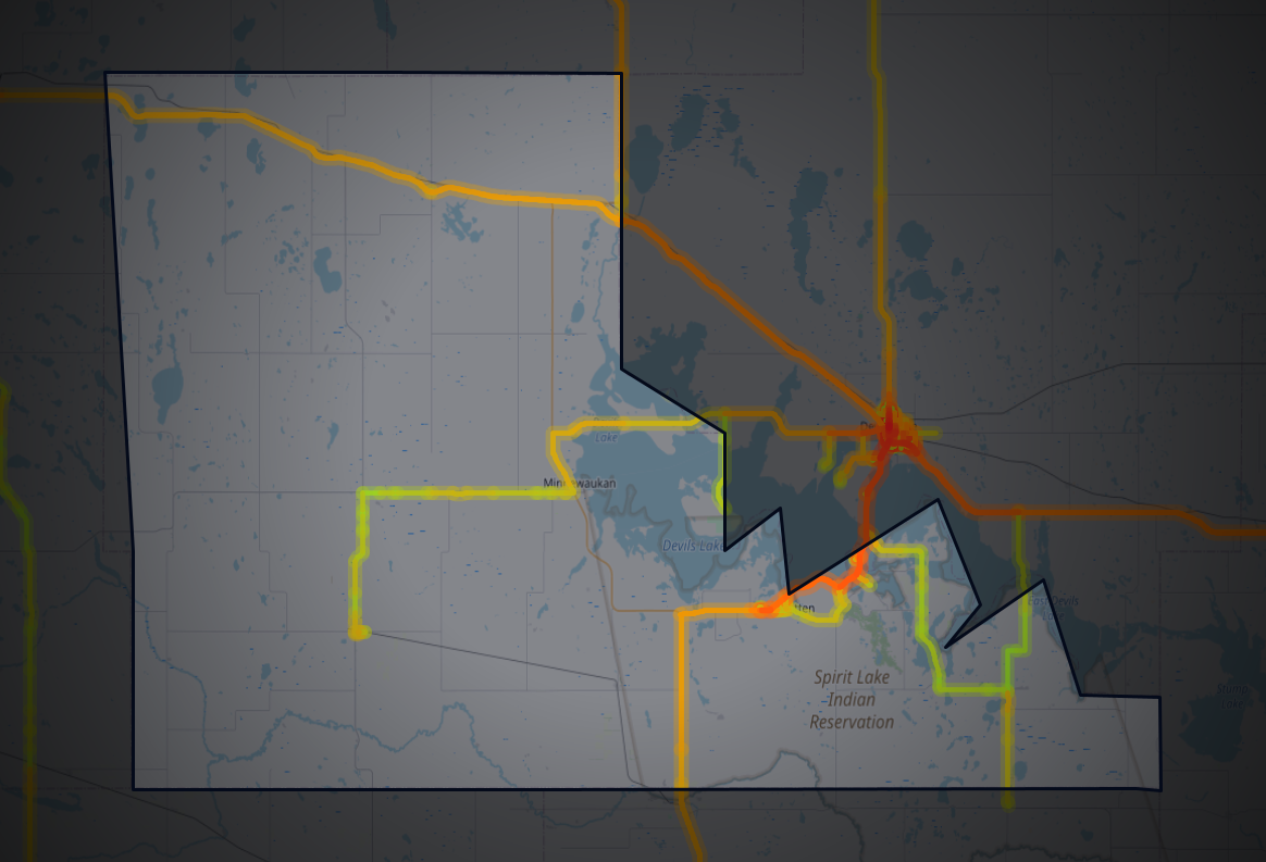 Traffic map of Benson, North Dakota