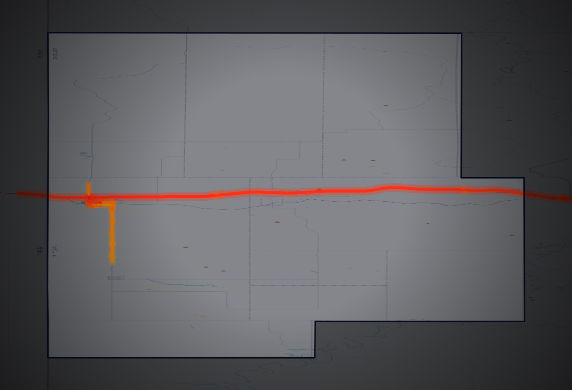 Traffic map of Golden Valley, North Dakota