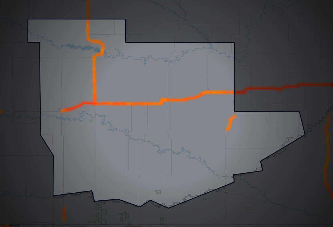 Traffic map of Grant, North Dakota