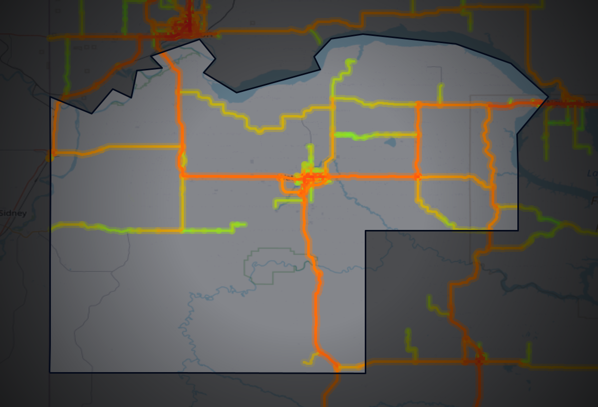 Traffic map of McKenzie, North Dakota