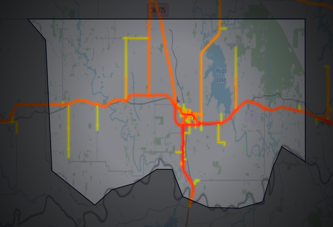 Traffic map of Choctaw, Oklahoma