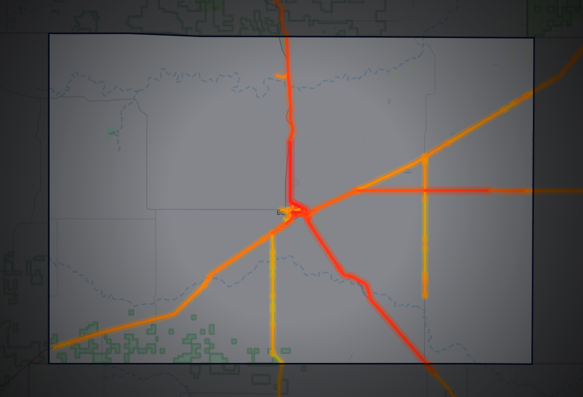 Traffic map of Cimarron, Oklahoma