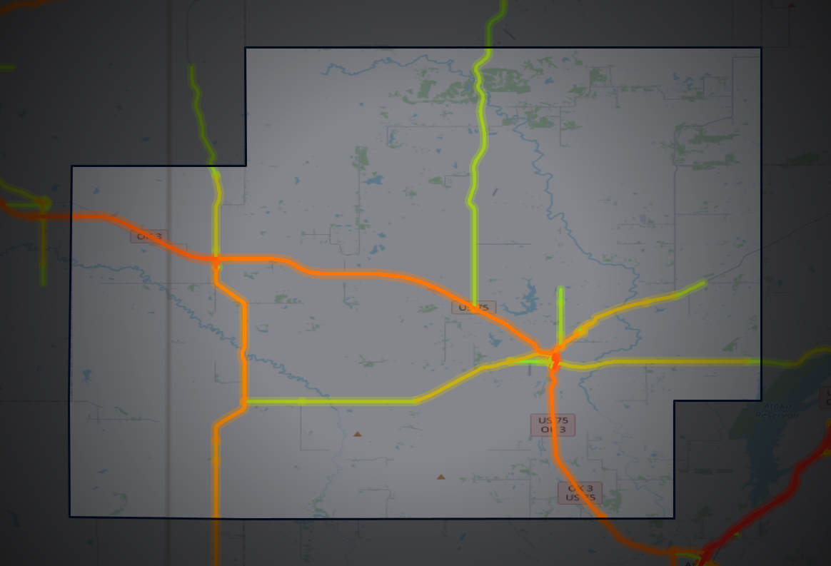 Traffic map of Coal, Oklahoma