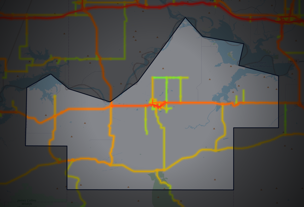 Traffic map of Haskell, Oklahoma