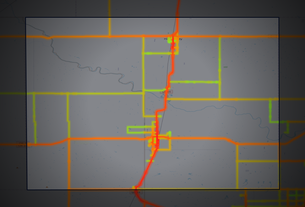 Traffic map of Kingfisher, Oklahoma