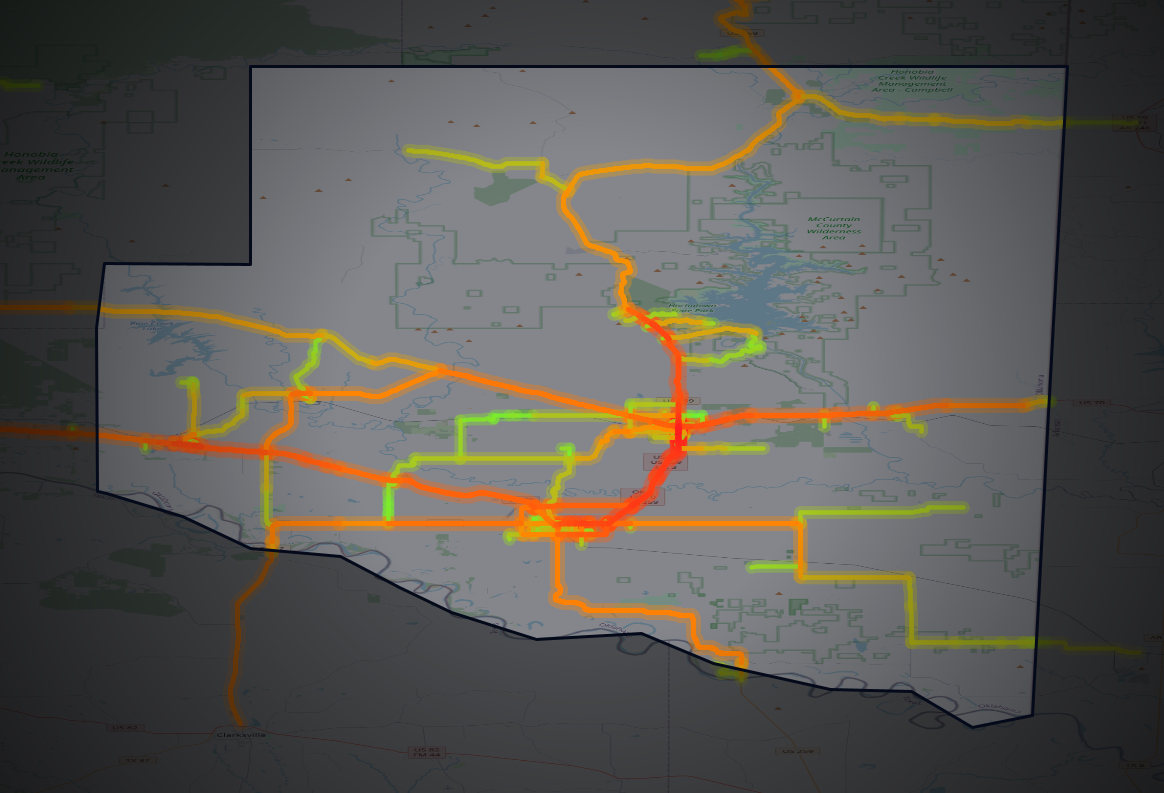 Traffic map of McCurtain, Oklahoma
