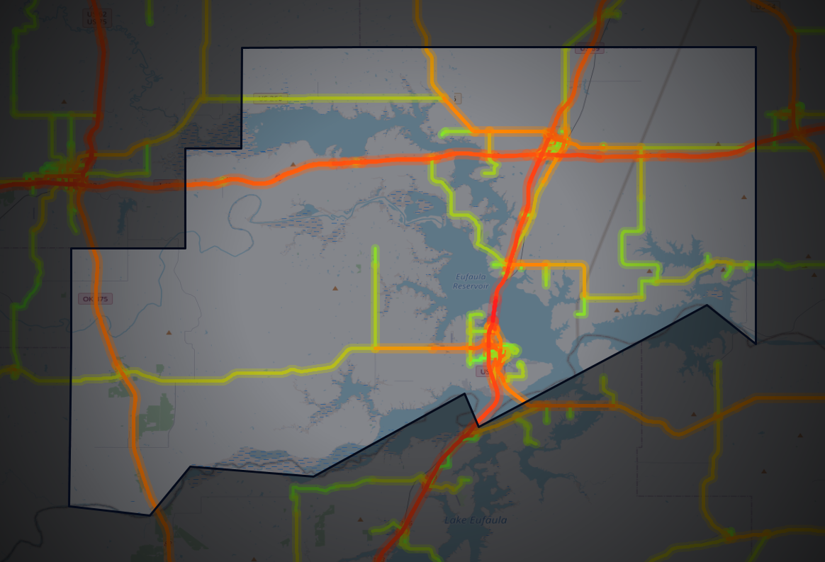 Traffic map of McIntosh, Oklahoma