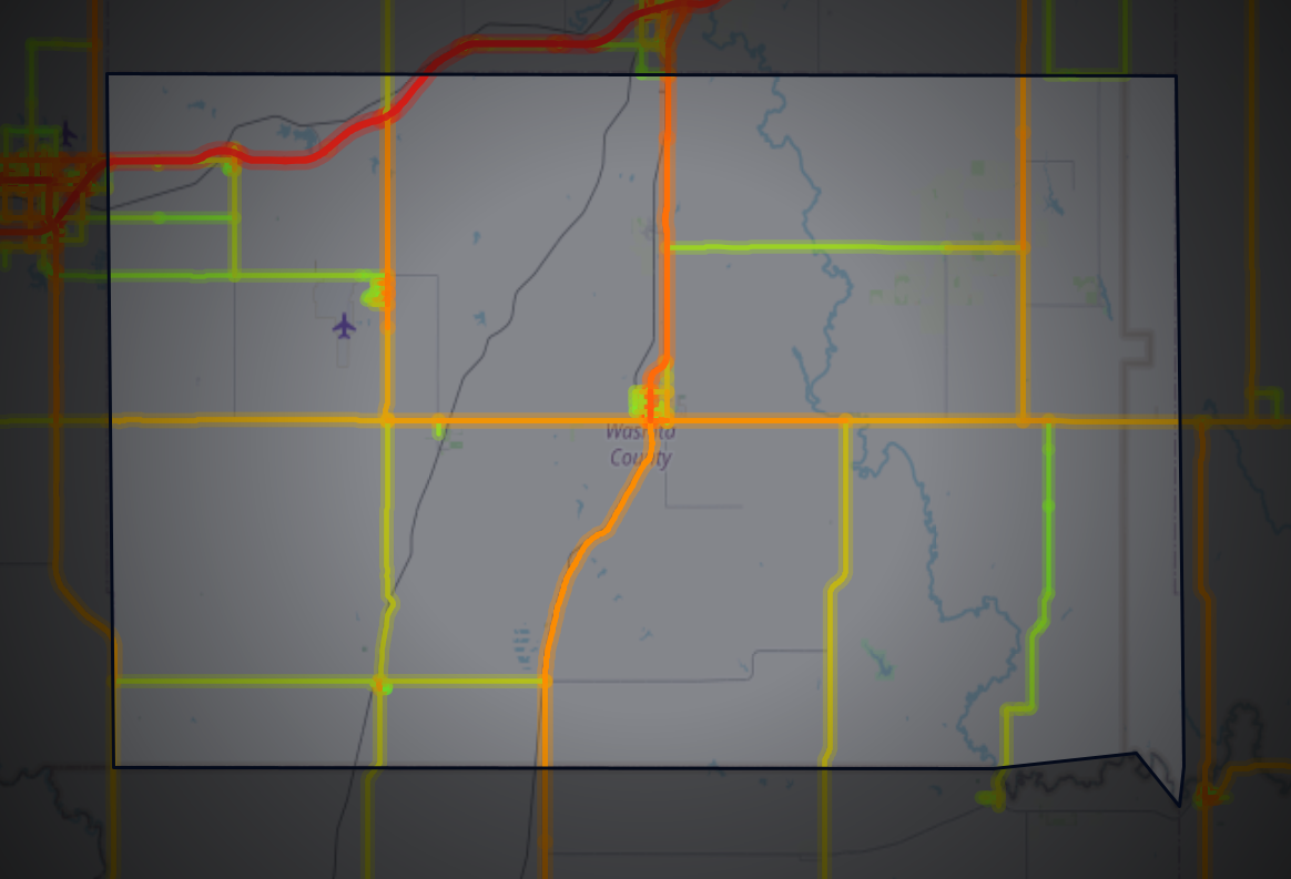 Traffic map of Washita, Oklahoma