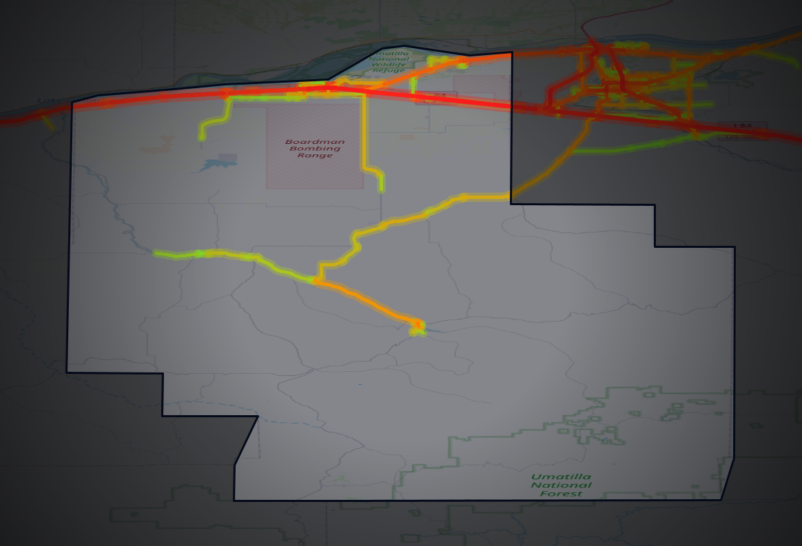 Traffic map of Morrow, Oregon