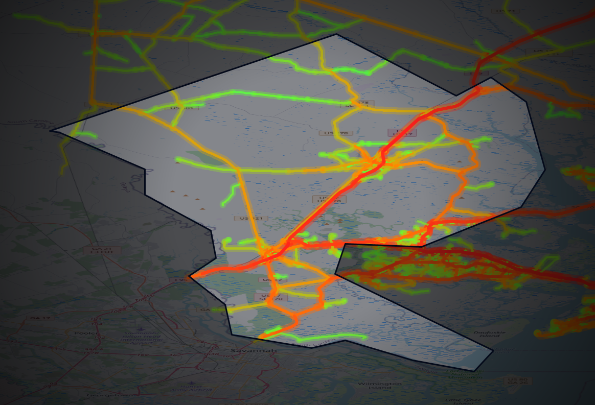 Traffic map of Jasper, South Carolina