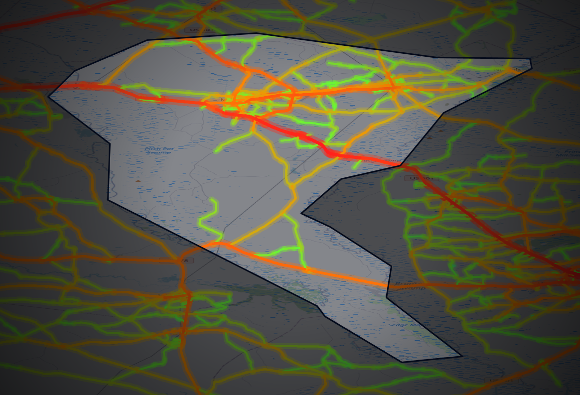 Traffic map of Marion, South Carolina