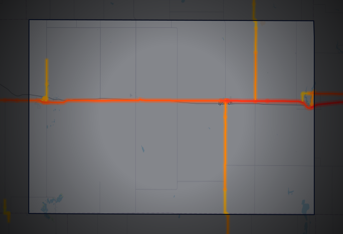 Traffic map of Edmunds, South Dakota