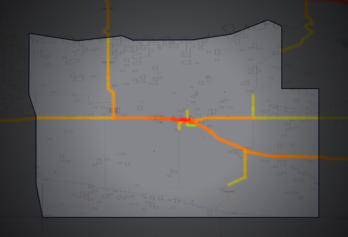 Traffic map of Tripp, South Dakota
