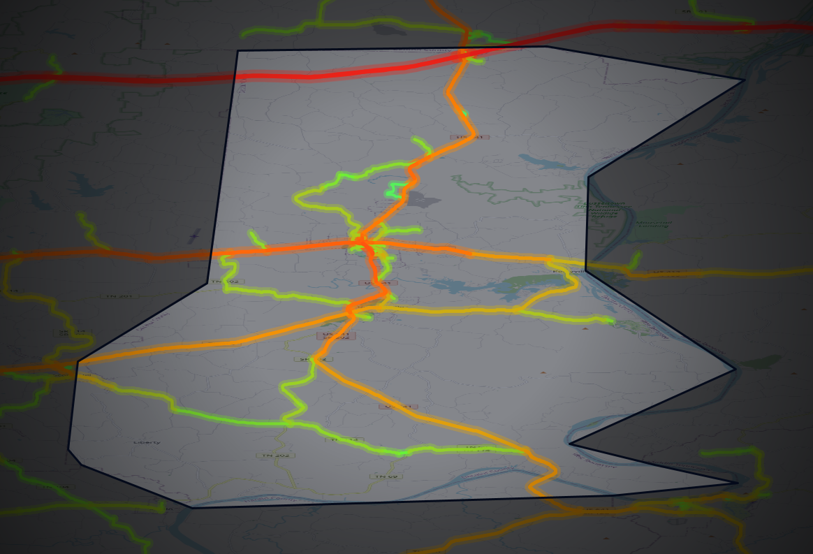 Traffic map of Decatur, Tennessee