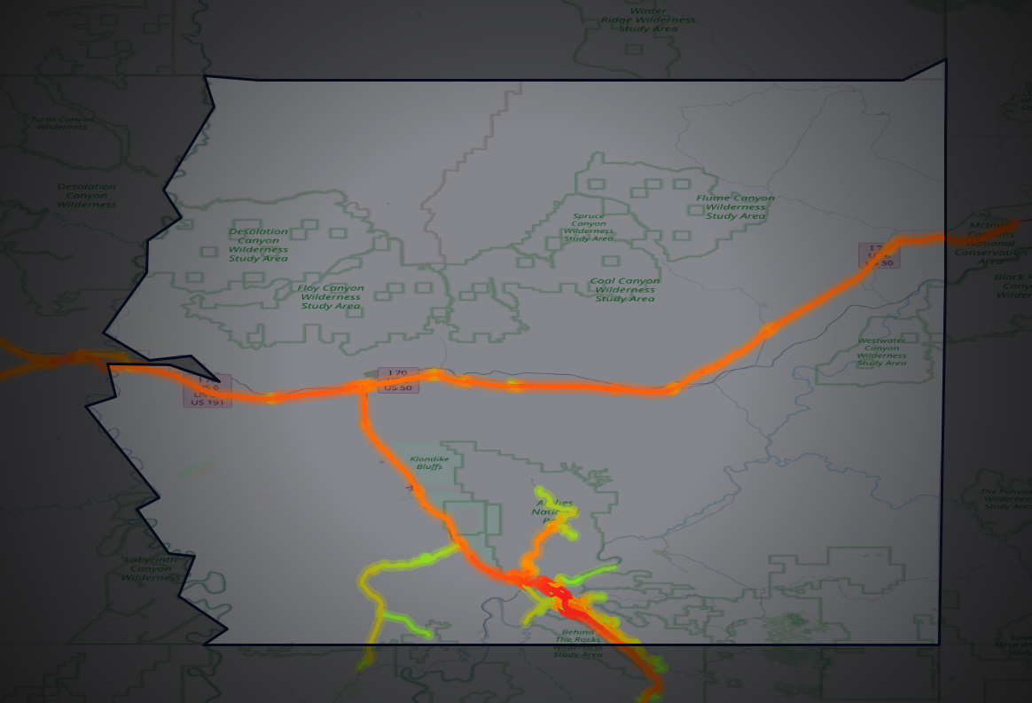 Traffic map of Grand, Utah